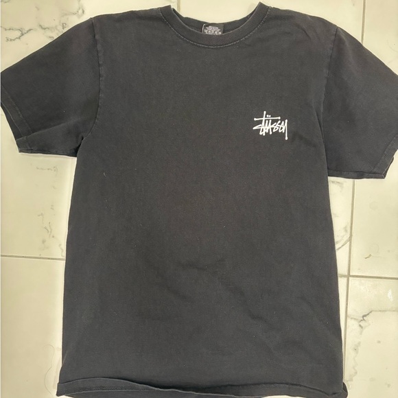 Stussy Kids Charcoal Tee with White Logo - Picture 1 of 3